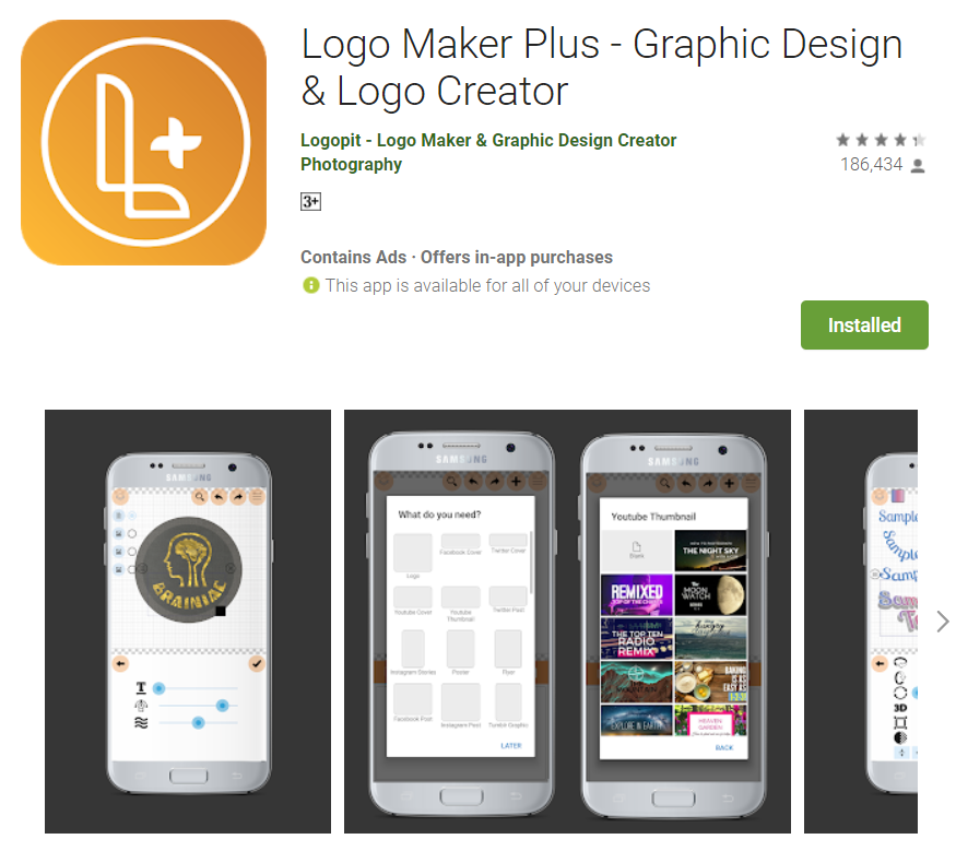 Apps center listing где. Logo maker Plus. Logo maker Editor. Sample maker не приложение. App Center Plus.