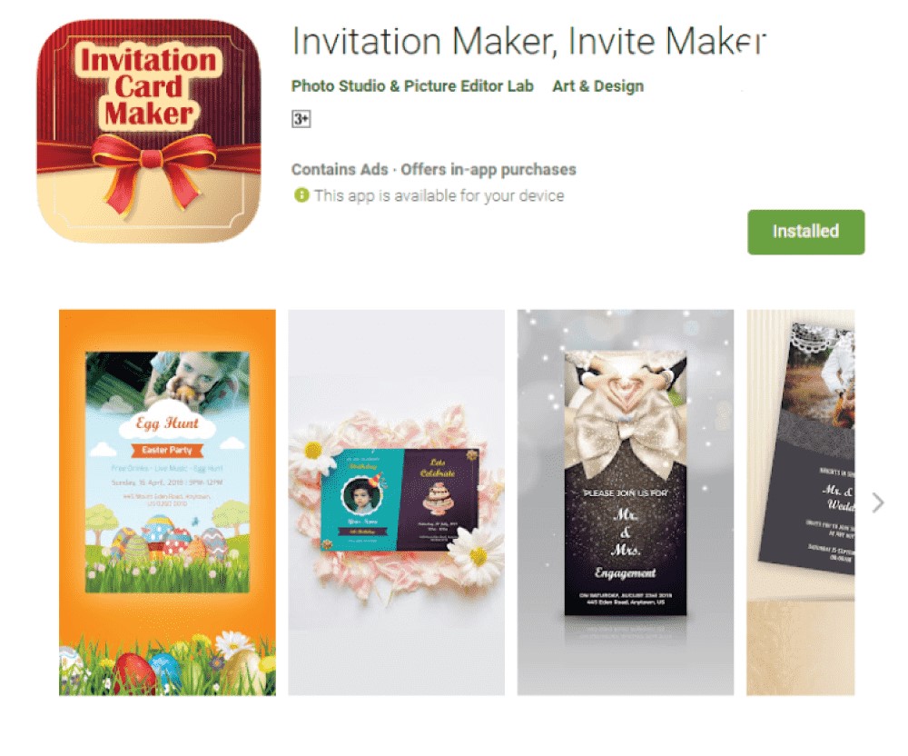 invitation maker- photo studio & picture editor lab