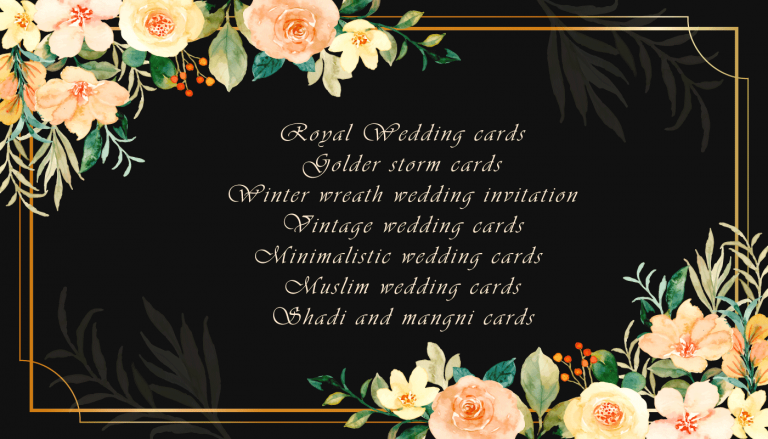 All wedding card types